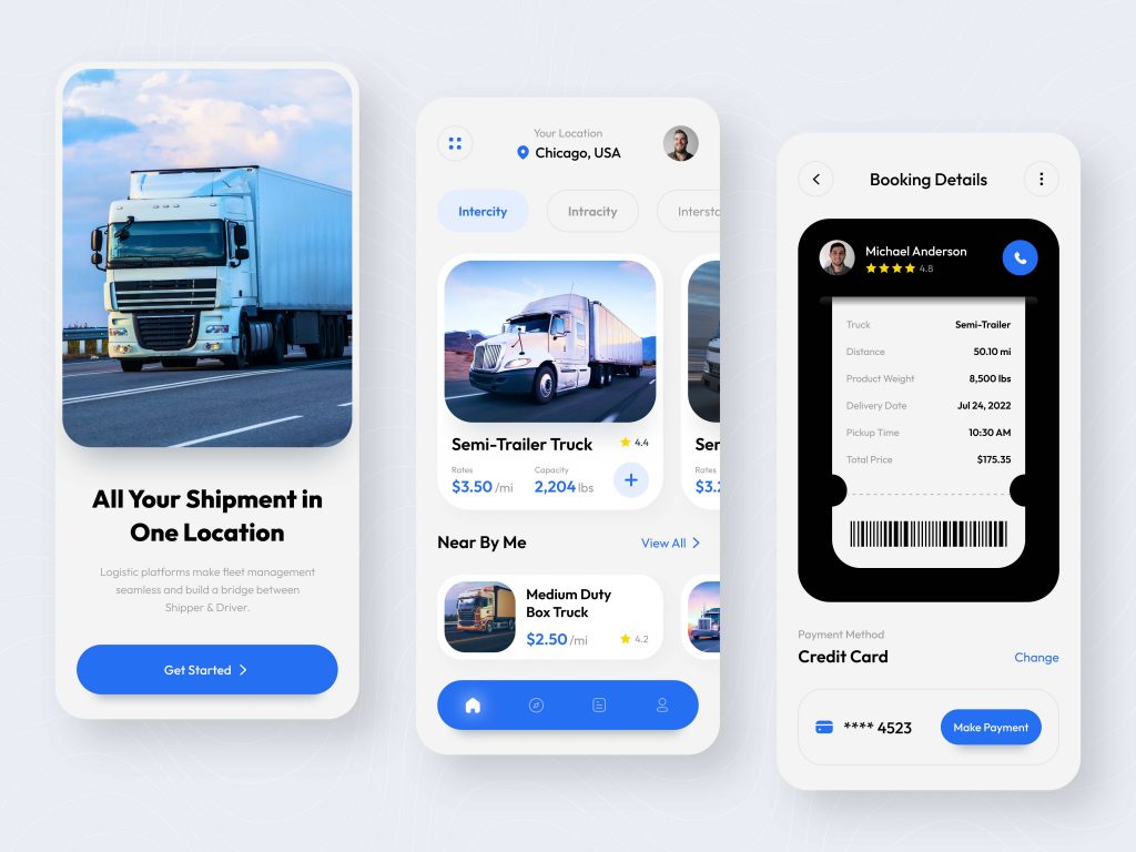 Cargo Transportation App Design